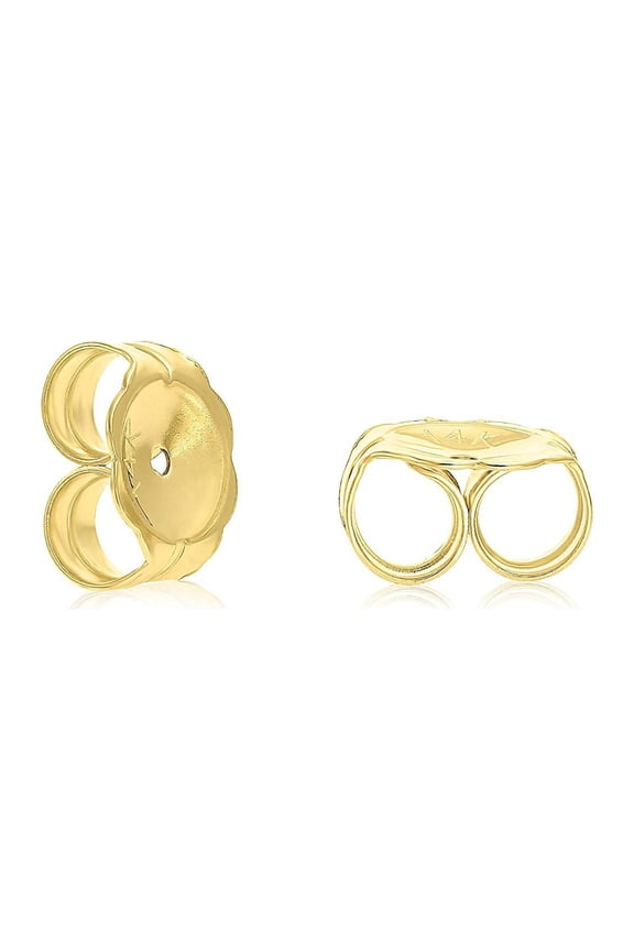 14k Yellow Gold Earring Back Replacement Nut Friction Push-back