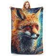 Art animal Super soft flannel blanket, comfortable blanket suitable for