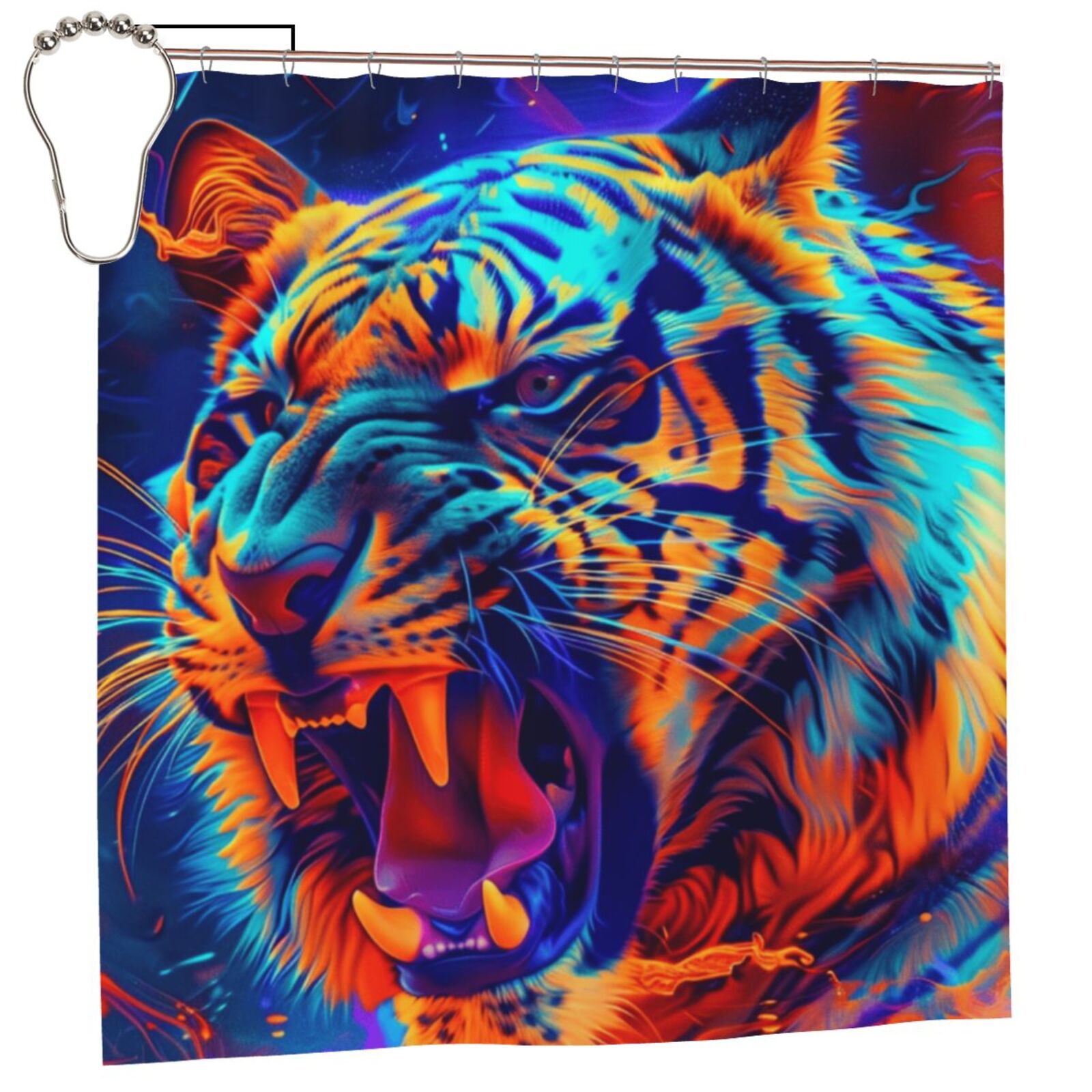 Art animal closeup Shower Curtain Shower Curtain Waterproof Fabric