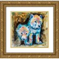 thumbnail image 1 of Art by Leslie Franklin 12x12 Gold Ornate Wood Framed with Double Matting Museum Art Print Titled - Double Debut, 1 of 4
