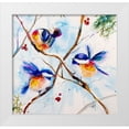 thumbnail image 1 of Art by Leslie Franklin 16x15 White Modern Wood Framed Museum Art Print Titled - All A-Flutter, 1 of 4