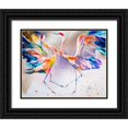 thumbnail image 1 of Art by Leslie Franklin 24x20 Black Ornate Wood Framed with Double Matting Museum Art Print Titled - The Dating Crane, 1 of 4