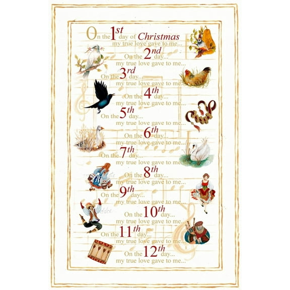 Art.com 12 Days of Christmas (vertical) Art Print by Janice Gaynor, 12" x 18"