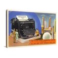 thumbnail image 1 of Art.com 14-Ton Typewriter, New York World's Fair, 1939 Stretched Canvas Print Wall Art, 36" x 24", 1 of 4