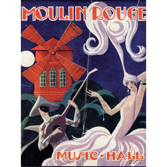 Art.com 1924 Moulin Rouge Programme Giclee Print by Edouard Halouze, 24" x 32"