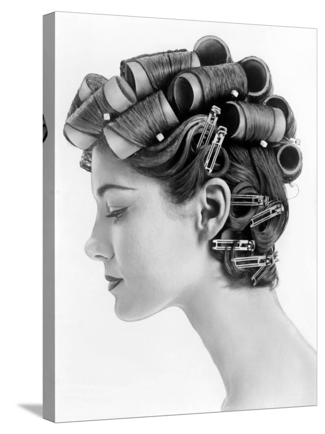 Art 1960s Bouffant Hair Styles Created With Big Rollers And Pin Art 1960s bouffant hair styles created with big rollers and pin