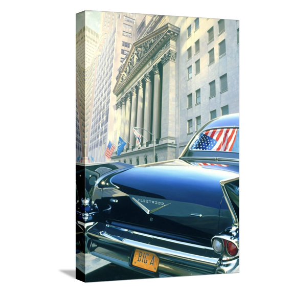 Art.com '59 Cadillac Fleetwood Bougham Stretched Canvas Print Wall Art by Graham Reynolds, 12" x 18"