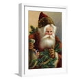 thumbnail image 1 of Art.com A Fatherly Santa Claus on a Snowy Christmas Eve - A Victorian Illustration Art Print by Victorian Traditions, White Frame Wall Art, 17" x 23", 1 of 5