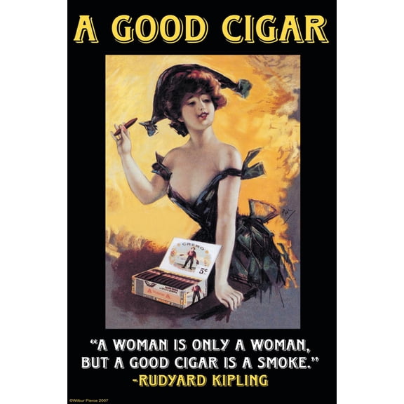 Art.com A Good Cigar Art Print, 12" x 18"
