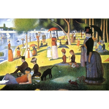 Art.com A Sunday on La Grande Jatte 1884, 1884-86 Poster by Georges Seurat, 36" x 24"