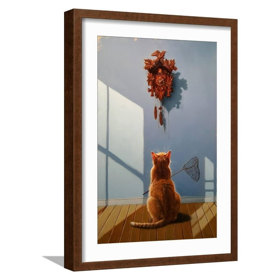 Art.com A Timely Lunch Art Print by Lucia Heffernan, Brown Frame Wall Art, 17" x 23"