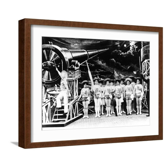 Art.com A Trip To The Moon, (AKA Le Voyage Dans La Lune), 1902 Photo, Brown Frame Wall Art, 21" x 17"