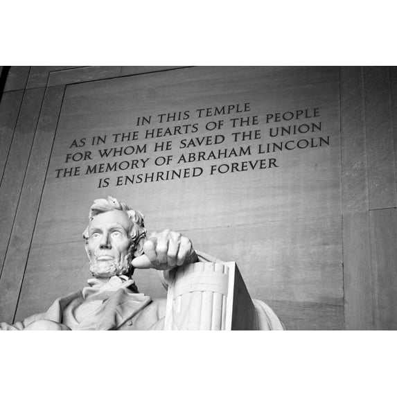Art.com Abraham Lincoln Memorial b/w Photo, 36" x 24"