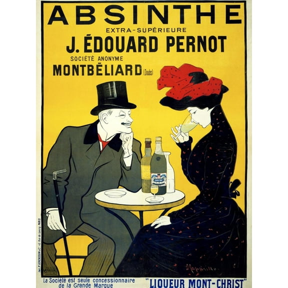 Art.com Absinthe Vintage French Poster Art Print, 12" x 16"