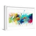 thumbnail image 1 of Art.com Abstract Colorful Oil Painting on Canvas Texture. Hand Drawn Brush Stroke, Oil Color Paintings Back Art Print by pluie_r, White Frame Wall Art, 23" x 17", 1 of 5