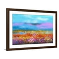 thumbnail image 1 of Art.com Abstract Colorful Oil Painting Landscape Background. Semi Abstract Image of Wildflower and Field. Y Art Print by pluie_r, Brown Frame Wall Art, 44" x 32", 1 of 5