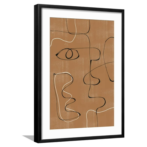 Art.com Abstract Face No3. Giclee Print by THE MIUUS STUDIO, Black Frame Wall Art, 21" x 29"