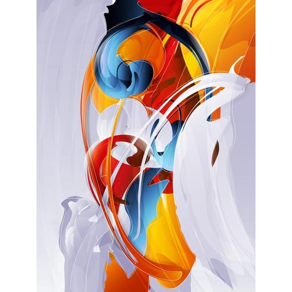 Art.com Abstract Graphic, Bright In Graffiti Art Print by fet, 12" x 16"