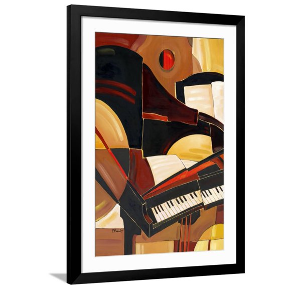 Art.com Abstract Piano Art Print by Paul Brent, Black Frame Wall Art, 32" x 44"