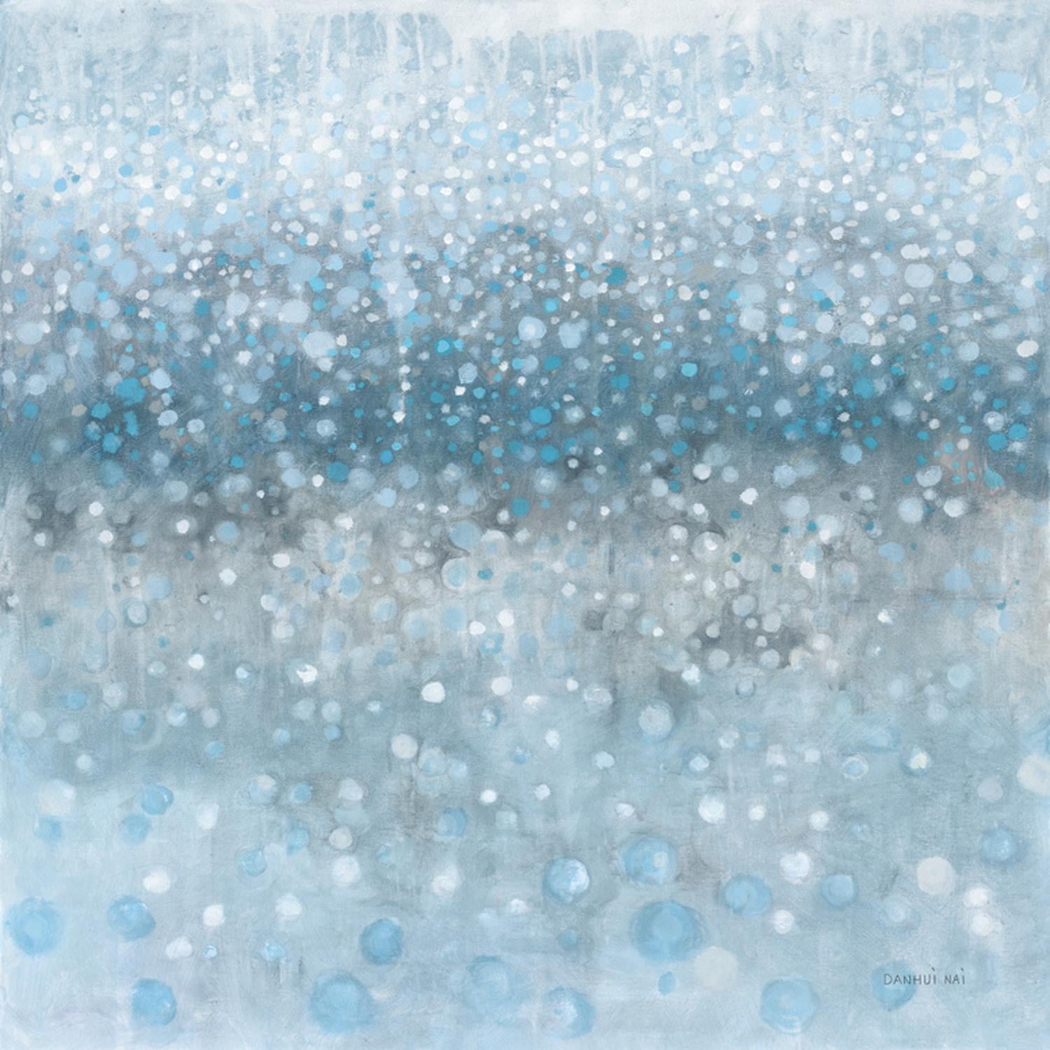 Slate Blue and White Abstract Canvas Art for Kids, 24" x 24"