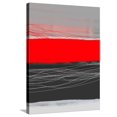 Abstract Stripe Theme Red Stretched Canvas Print Wall Art by