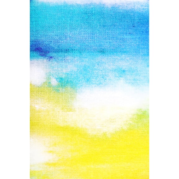 Art.com Abstract Textured Background: White and Yellow Patterns on Blue Sky-Like Backdrop. for Art Texture, Art Print by iulias, 16" x 24"