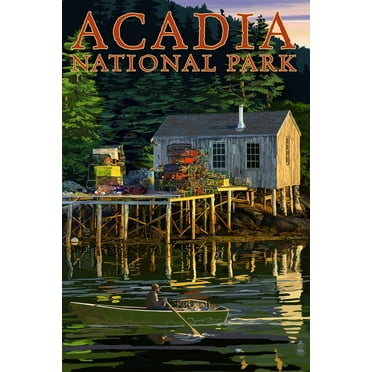Art.com Acadia National Park, Maine - Lobster Shack Art Print by Lantern Press, 12" x 18"