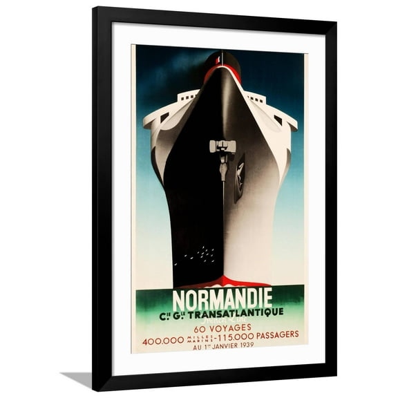 Art.com Ads 002 Giclee Print by Vintage Lavoie, Black Frame Wall Art, 32" x 44"