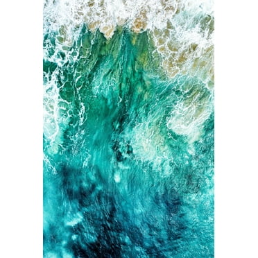 Art.com Aerial Summer - Aqua Waves Photographic Print by Philippe HUGONNARD, 16" x 24"