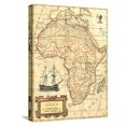 Africa Map Stretched Canvas Print Wall Art by Vision Studio, 12