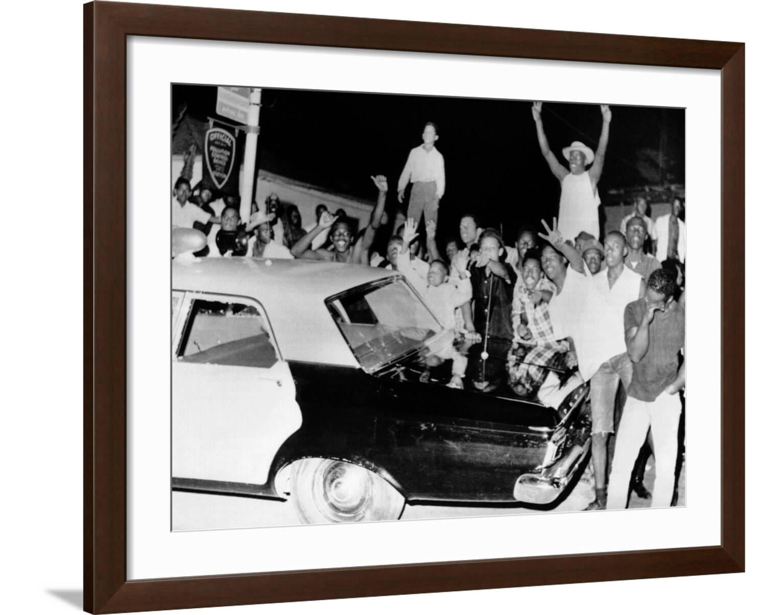 Art.com African American Jeer Police During the 1965 Watts Riots Photo ...