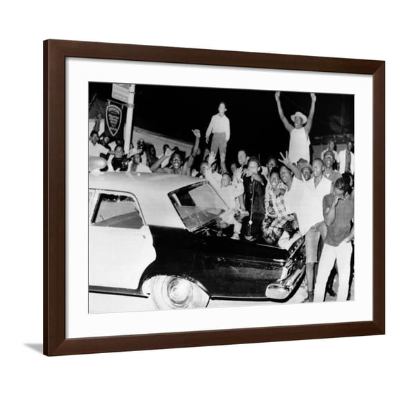 Art.com African American Jeer Police During the 1965 Watts Riots Photo ...