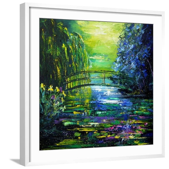Art.com After Monet in Giverny Art Print by Pol Ledent, White Frame Wall Art, 29" x 29"