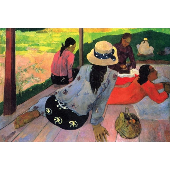 Art.com Afternoon Quiet Hour Art Print by Paul Gauguin, 18" x 12"