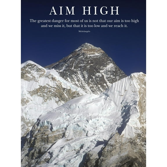 Art.com Aim High - Mt Everest Summit Photographic Print by AdventureArt, 18" x 24"