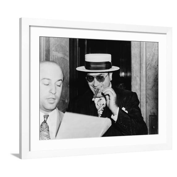 Art.com Al Capone Art Print, White Frame Wall Art, 40" x 32"