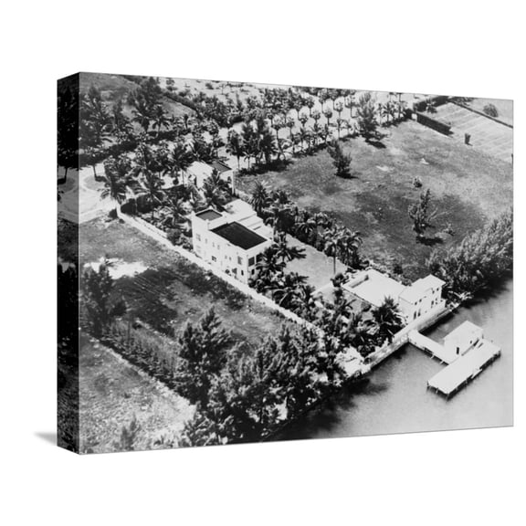 Art.com Al Capone's Luxurious Florida Estate, 1930s Stretched Canvas Print Wall Art, 16" x 12"