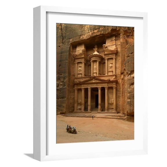 Art.com Al Khazneh or Treasury at Petra, Jordan Photo, White Frame Wall Art, 17" x 21"