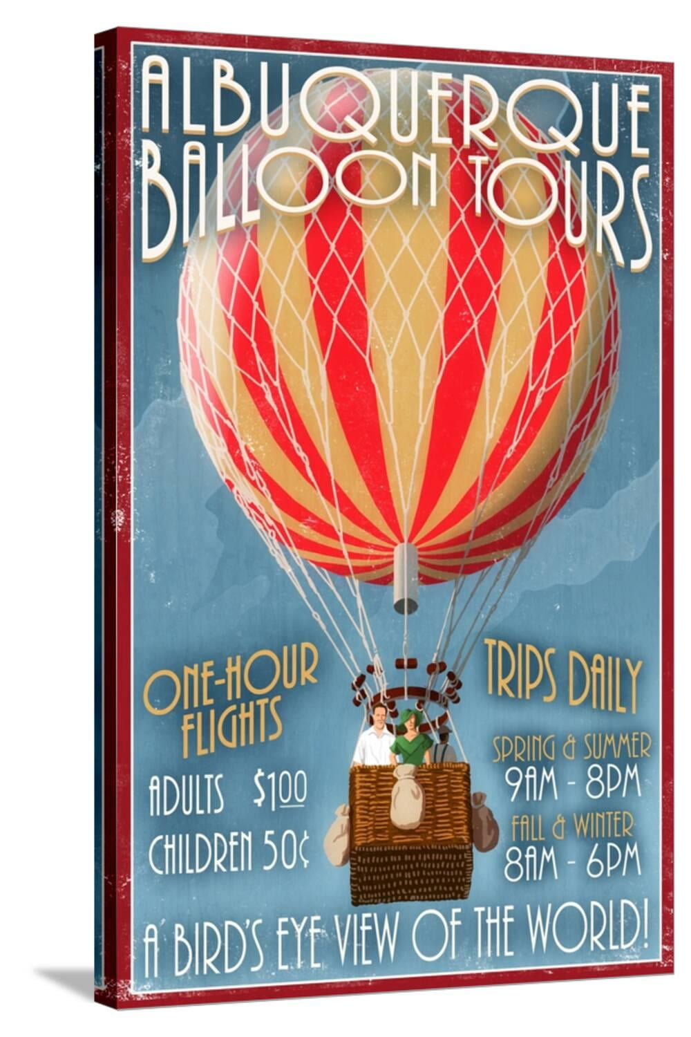 Albuquerque, New Mexico Hot Air Balloon Tours Vintage Sign