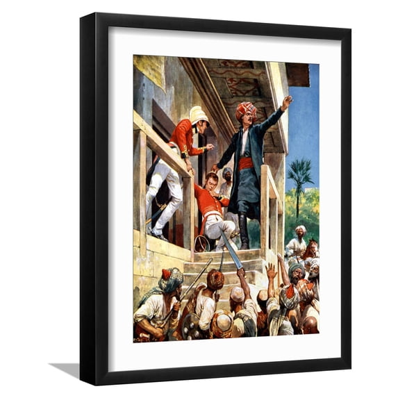 Art.com Alexander Burnes, Scottish Diplomat Murdered by Afghans During the First Anglo-Afghan War, 1841 Giclee Print, Black Frame Wall Art, 17" x 21"