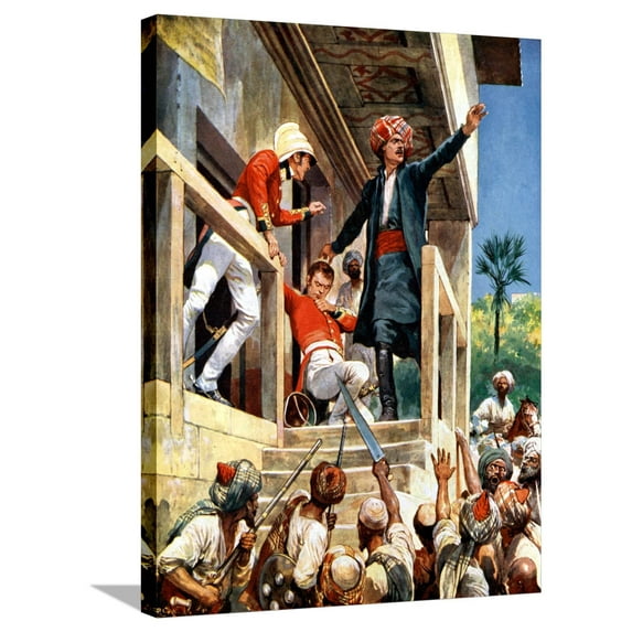 Art.com Alexander Burnes, Scottish Diplomat Murdered by Afghans During the First Anglo-Afghan War, 1841 Stretched Canvas Print Wall Art, 24" x 32"