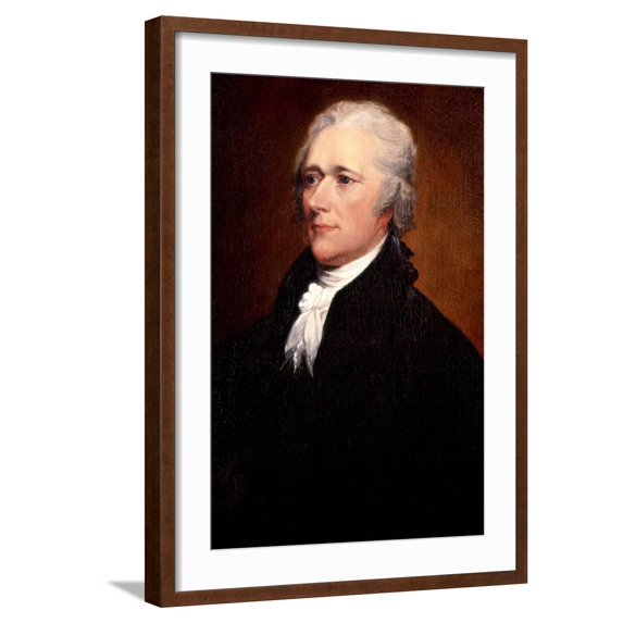 Art.com Alexander Hamilton Art Print by John Trumbull, Brown Frame Wall Art, 21" x 29"