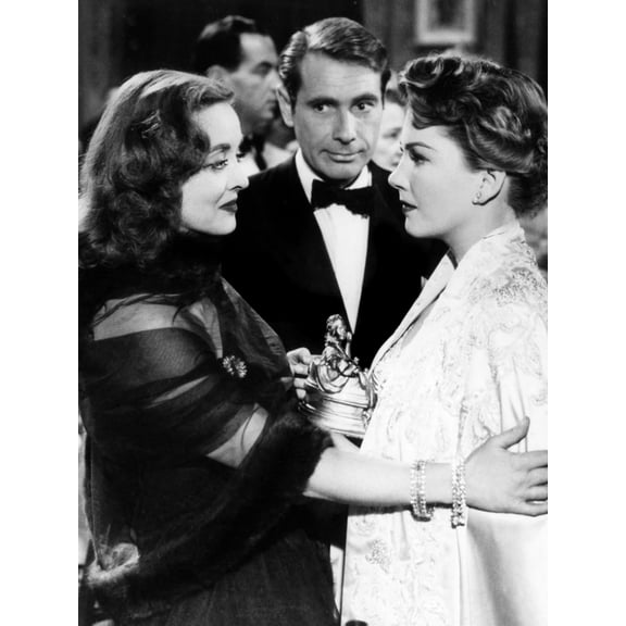 Art.com All About Eve, Bette Davis, Gary Merrill, Anne Baxter, 1950, Confrontation Photo, 12" x 16"