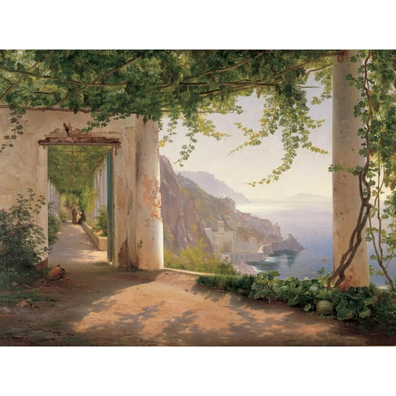 Art.com Amalfi Cappuccini Art Print by Carl Frederic Aagaard, 16" x 12"