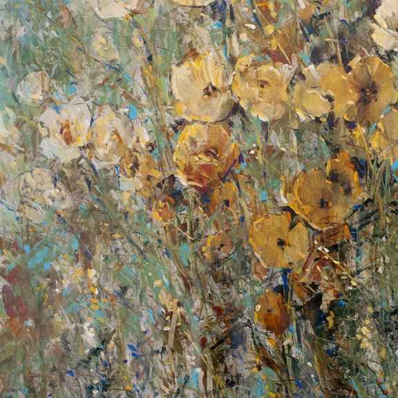 Art.com Amber Poppy Field I Art Print by Tim O'toole, 16" x 16"