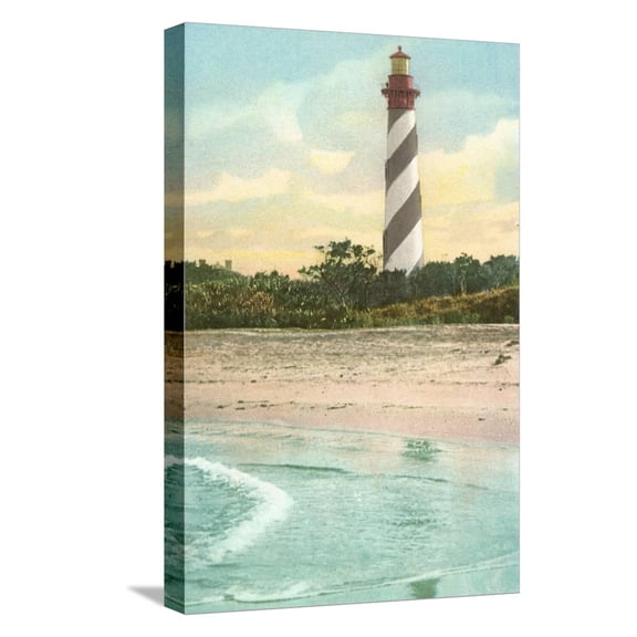 Art.com Anastasia Lighthouse, St. Augustine, Florida Stretched Canvas Print Wall Art, 12" x 18"