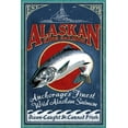 thumbnail image 1 of Art.com Anchorage, Alaska - Salmon Art Print by Lantern Press, 12" x 18", 1 of 4