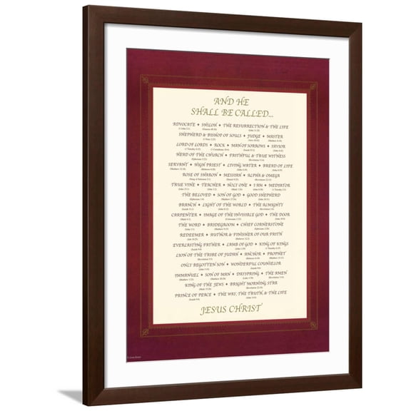 Art.com And He Shall Be Called Art Print, Brown Frame Wall Art, 32" x 40"