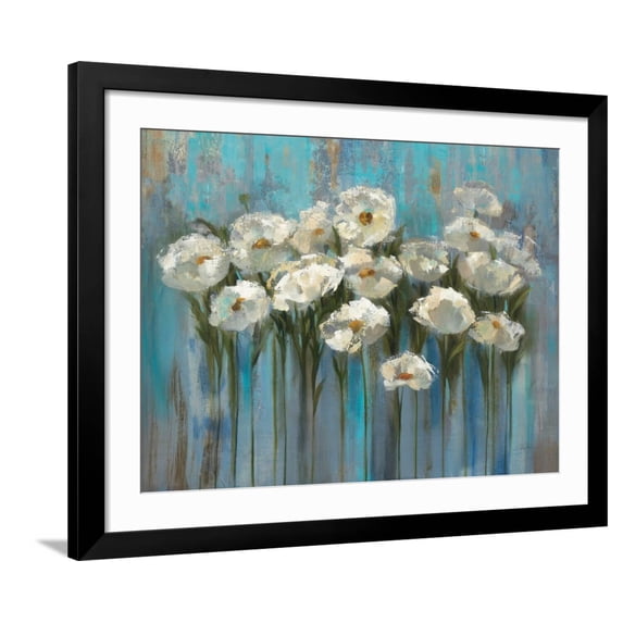 Art.com Anemones by the Lake Art Print by Silvia Vassileva, Black Frame Wall Art, 40" x 32"