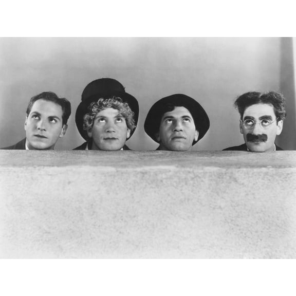 Art.com Animal Crackers, Zeppo Marx, Harpo Marx, Chico Marx, Groucho Marx, 1930 Photo, 16" x 12"